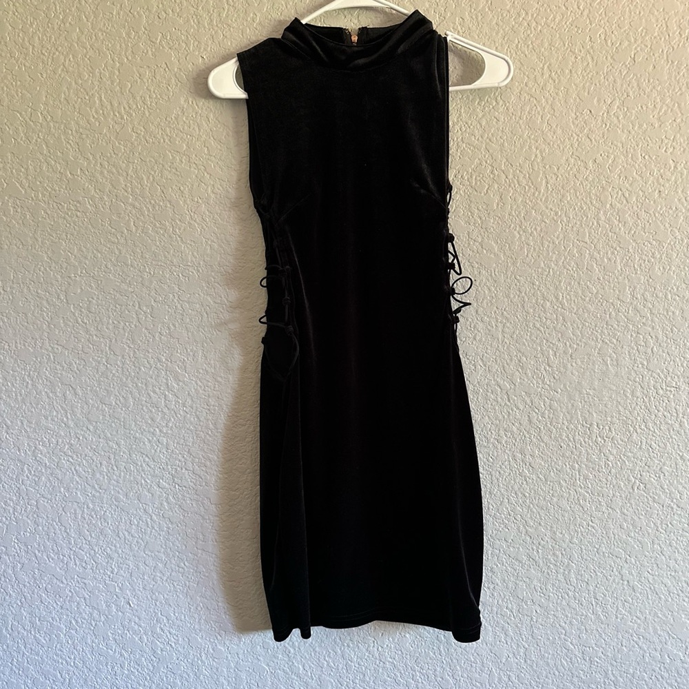 Windsor black velour dress